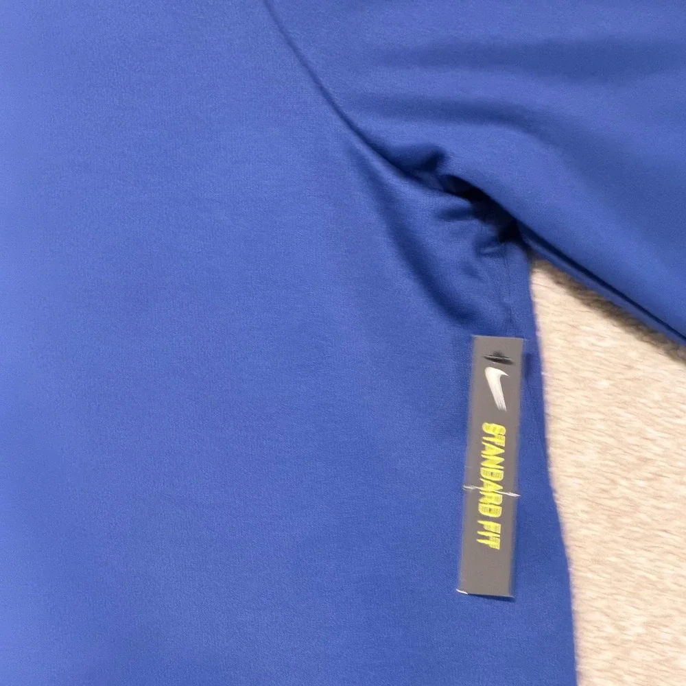 Nike Dri-FIT Training Hoodie Mens Small Blue Pullover Scuba Hood 932022-478
